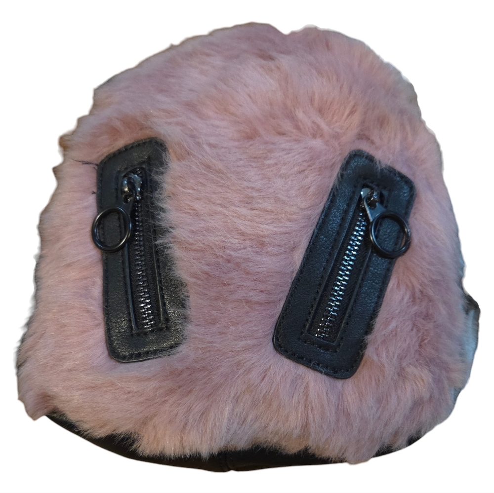 Madden Girl - Faux Fur / Faux Black Leather Crossbody Bag - Picture 5 of 10